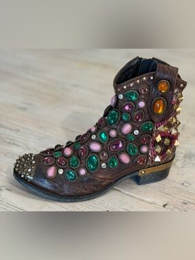 Baldan Designer Rhinestone Boots Hand Crafted size 41